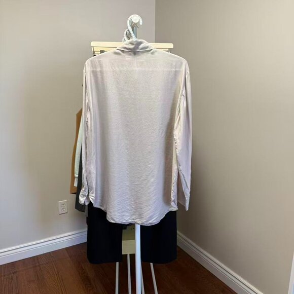 Massimo Dutti silk shirt, grey, size M - Picture 2 of 4